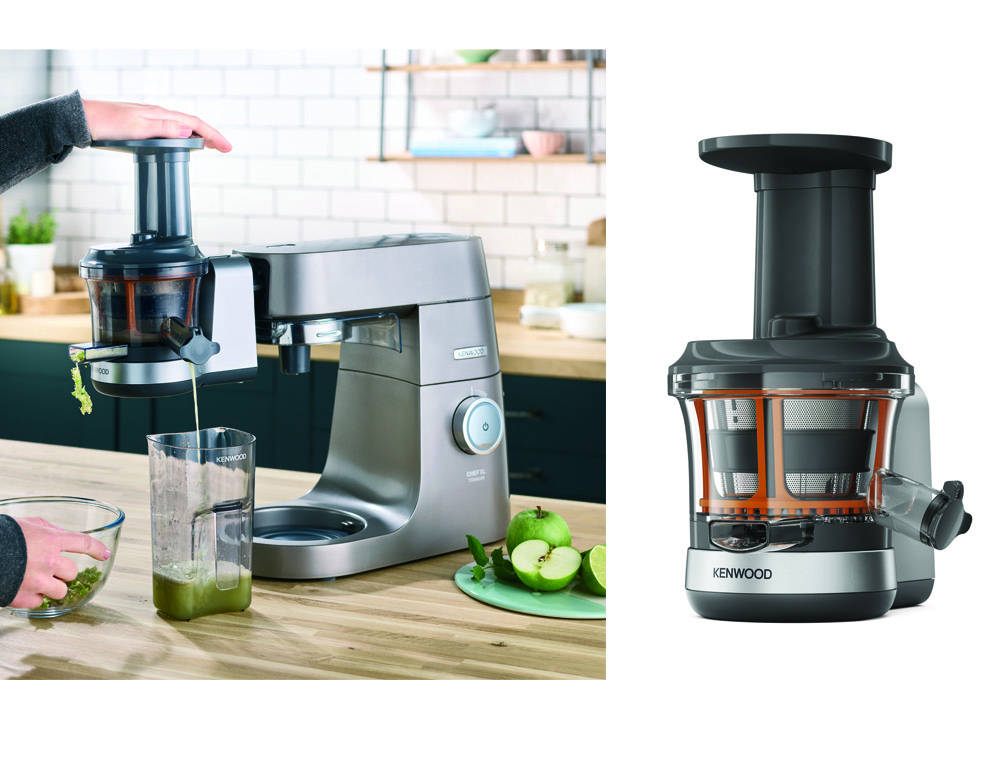 Kenwood Slow Juicer KAX 720 PL für schonendes Entsaften mit automatischem Trester-Auswurf und Zubehör
