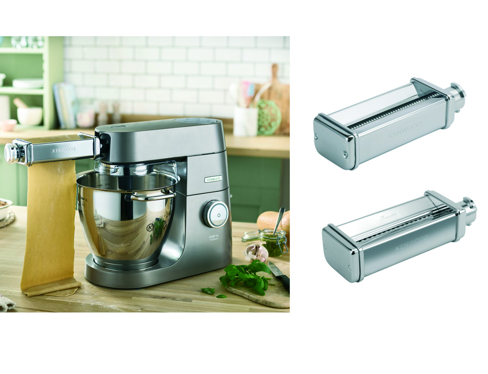Kenwood Pasta Set 3-teilig MAX 980 ME mit Walze, Fettuccine- und Spaghetti-Schneider