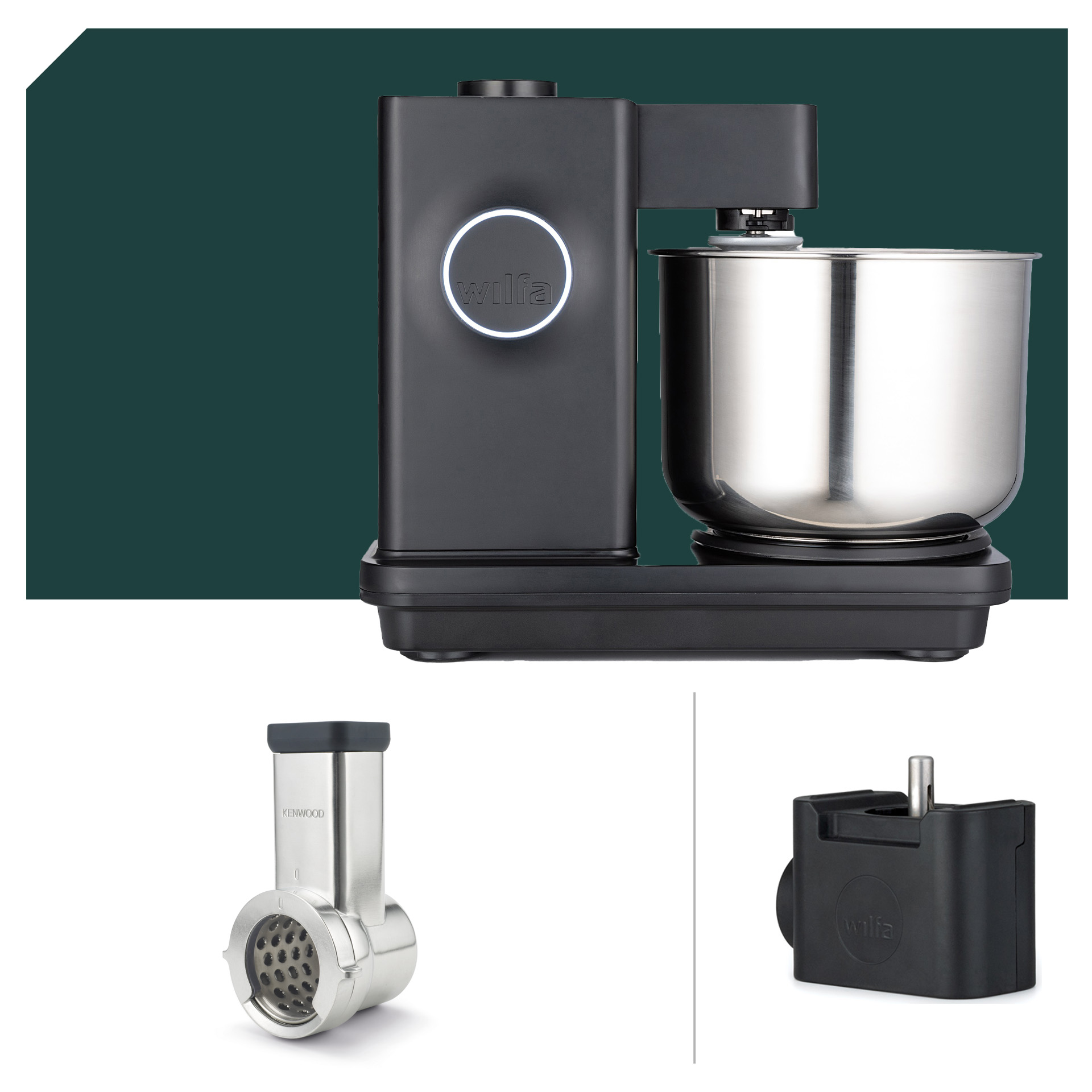 Reiben Paket Wilfa Probaker Küchenmaschine KM1B-70 Black mit 5 Jahren Garantie