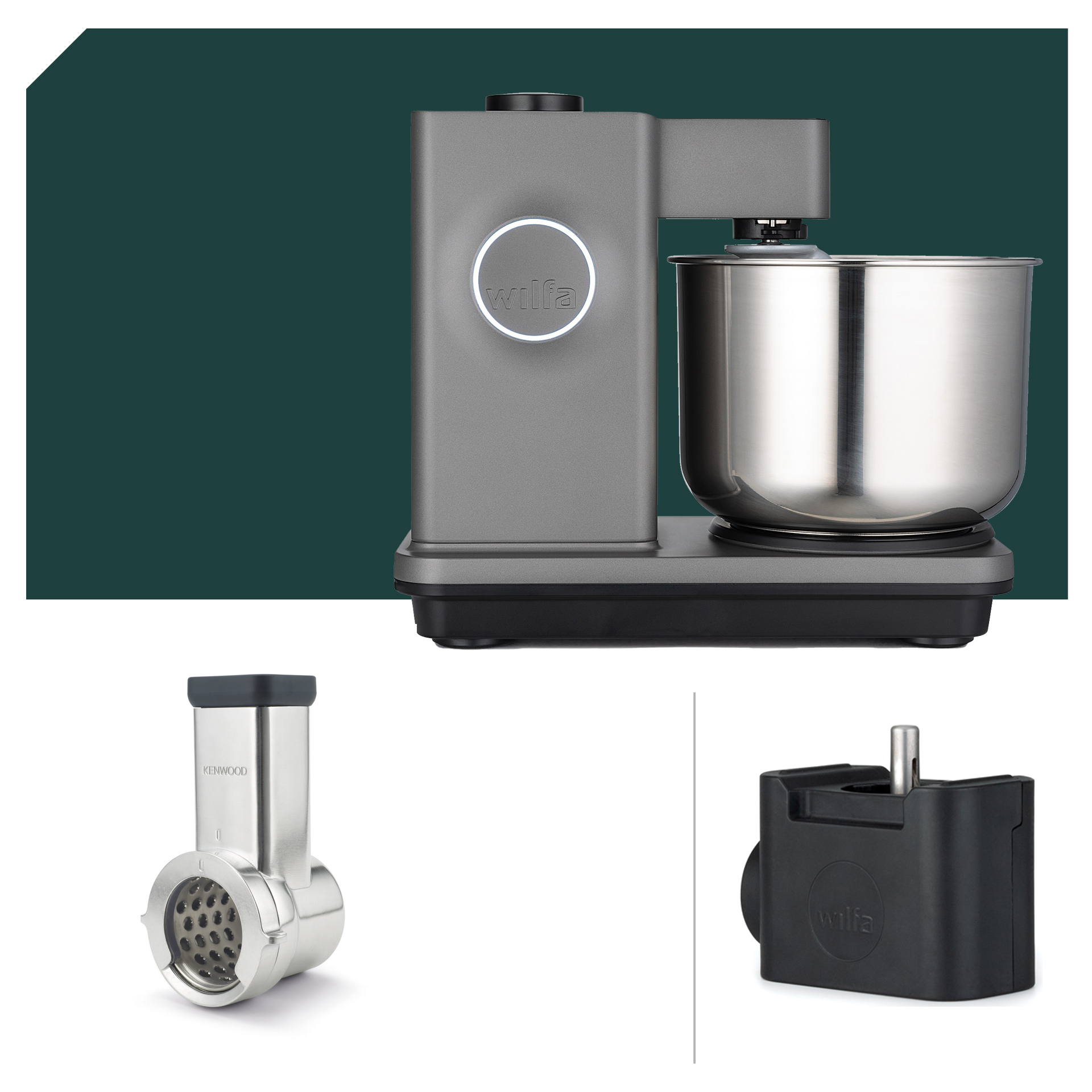 Reiben Paket Wilfa Probaker Küchenmaschine KM1GY-70 Grau mit 5 Jahren Garantie