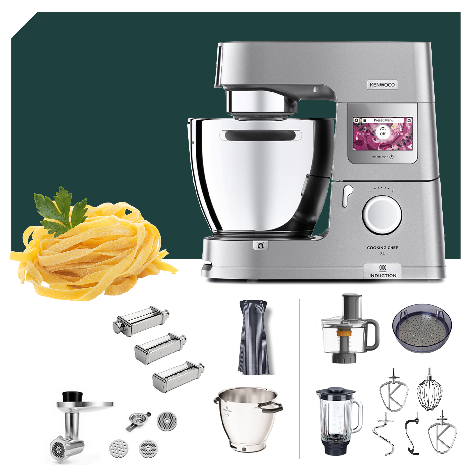 Pasta Deluxe-Paket Kenwood KCL 95 Cooking Chef XL Connect