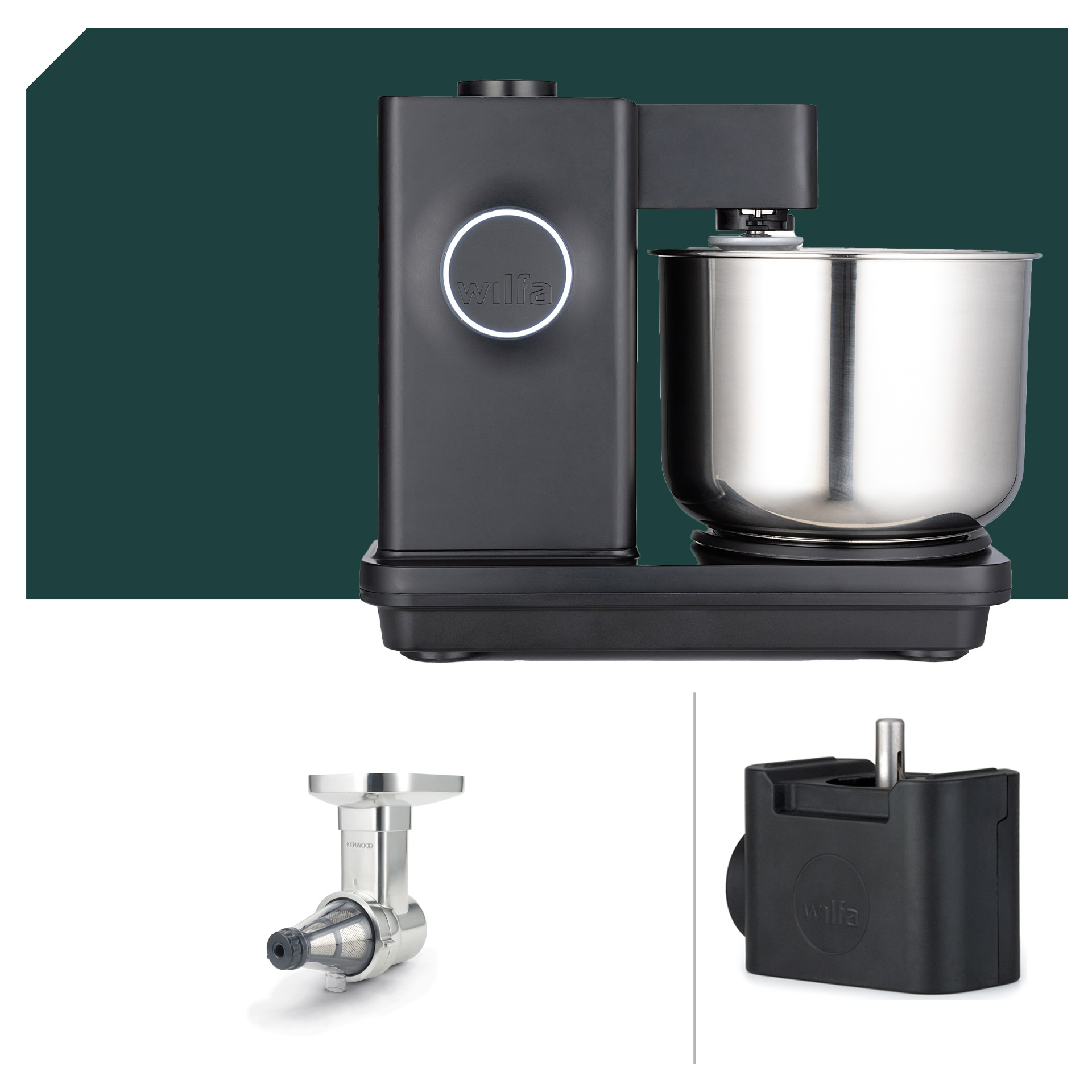 Passier Paket Wilfa Probaker Küchenmaschine KM1B-70 Black mit 5 Jahren Garantie  
