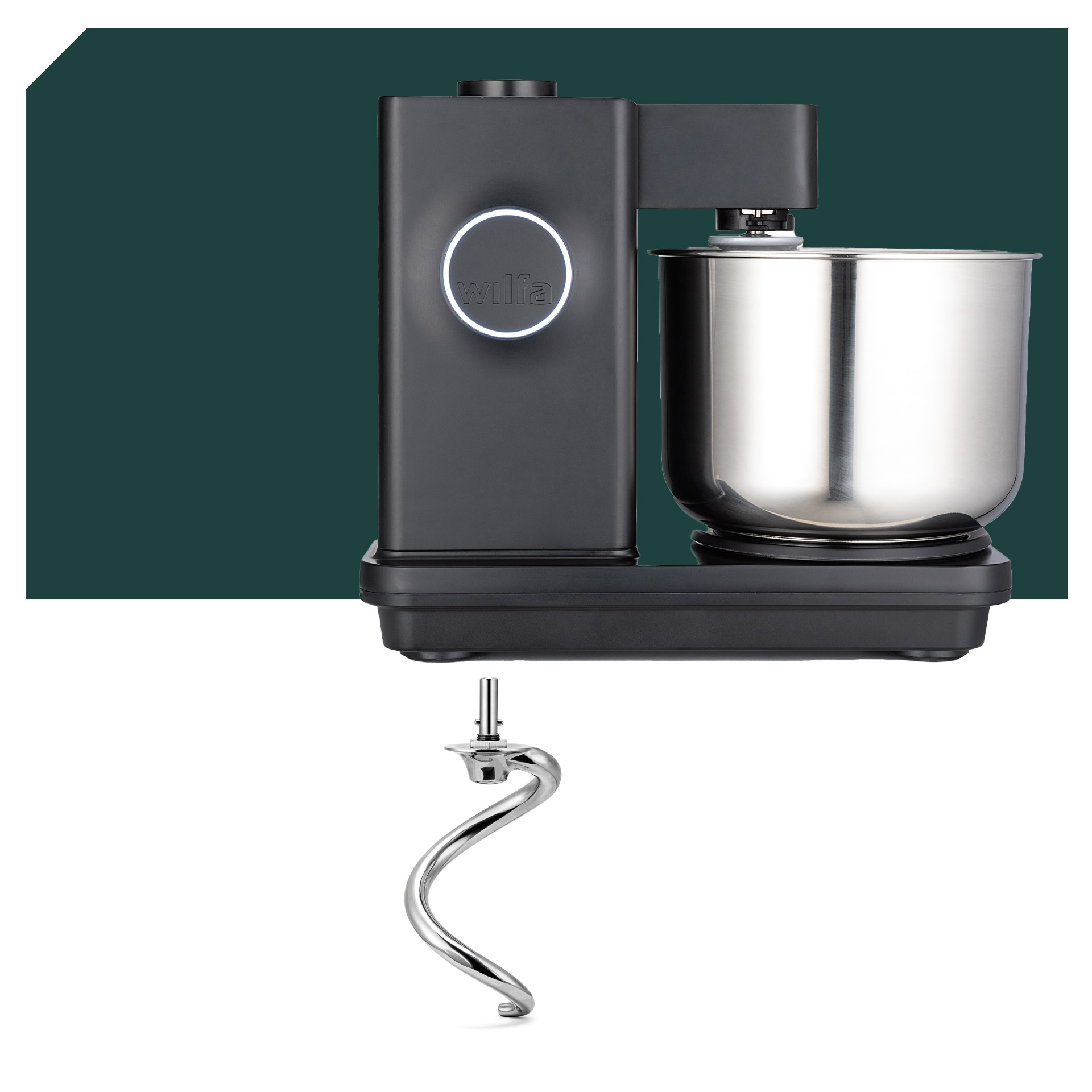 Knethaken Paket Wilfa Probaker Küchenmaschine KM1B-70 Black mit 5 Jahren Garantie 