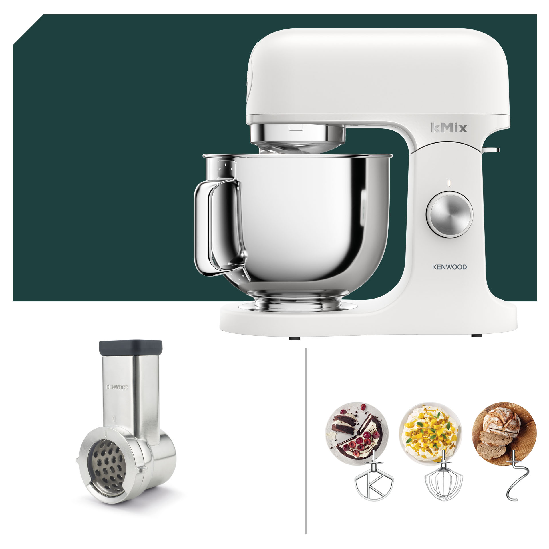 Reiben Paket Kenwood kMix Küchenmaschine White KMX751AWH