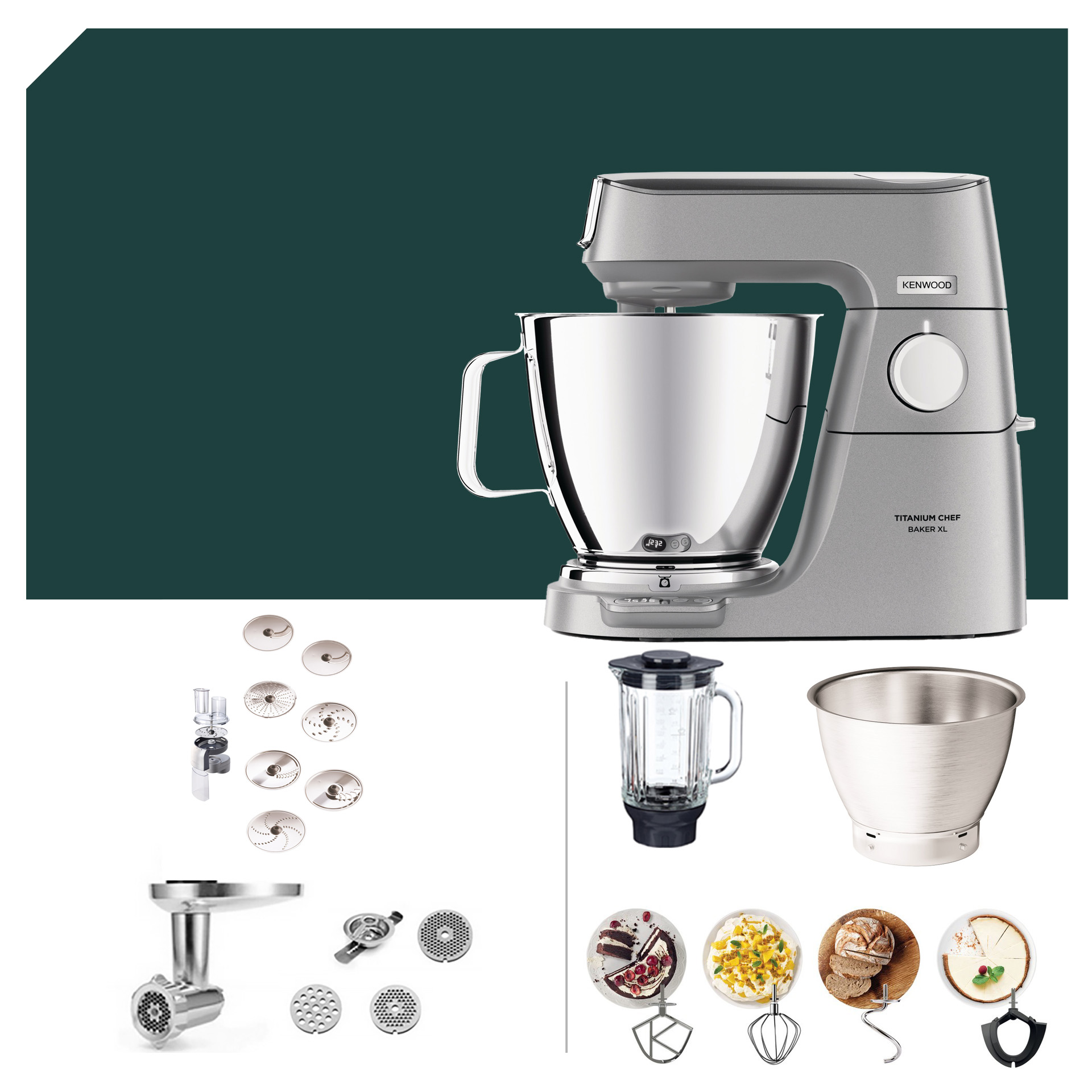 Mega Paket Kenwood Titanium Chef Baker XL KVL 85