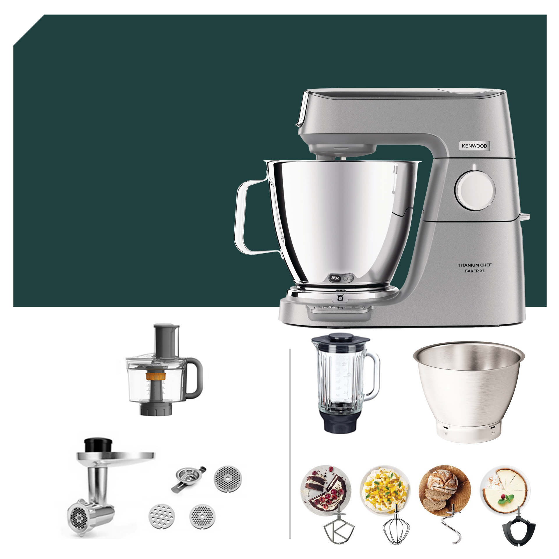 Multi Paket Kenwood Titanium Chef Baker XL KVL 85