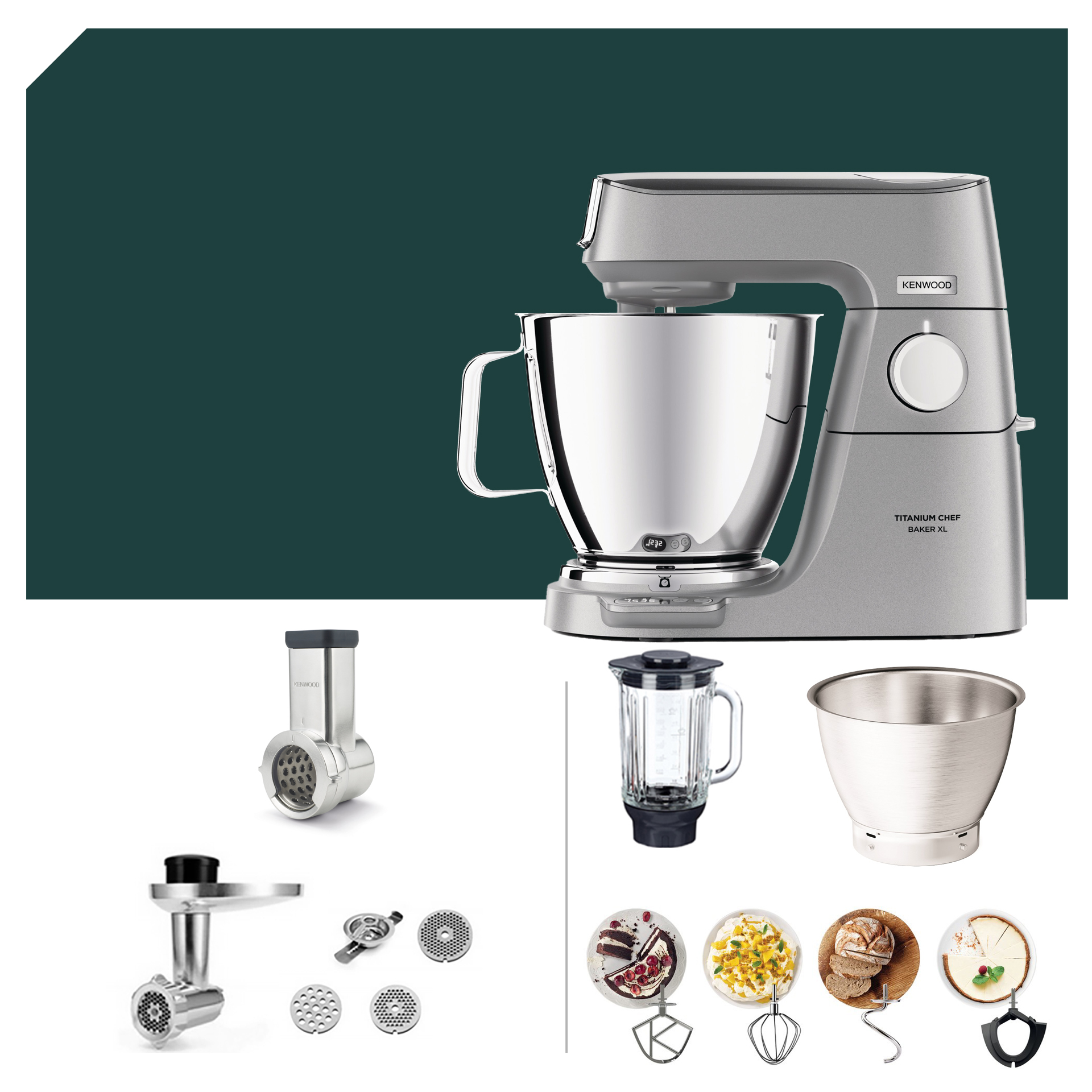 Reiben Paket Kenwood Titanium Chef Baker XL KVL 85