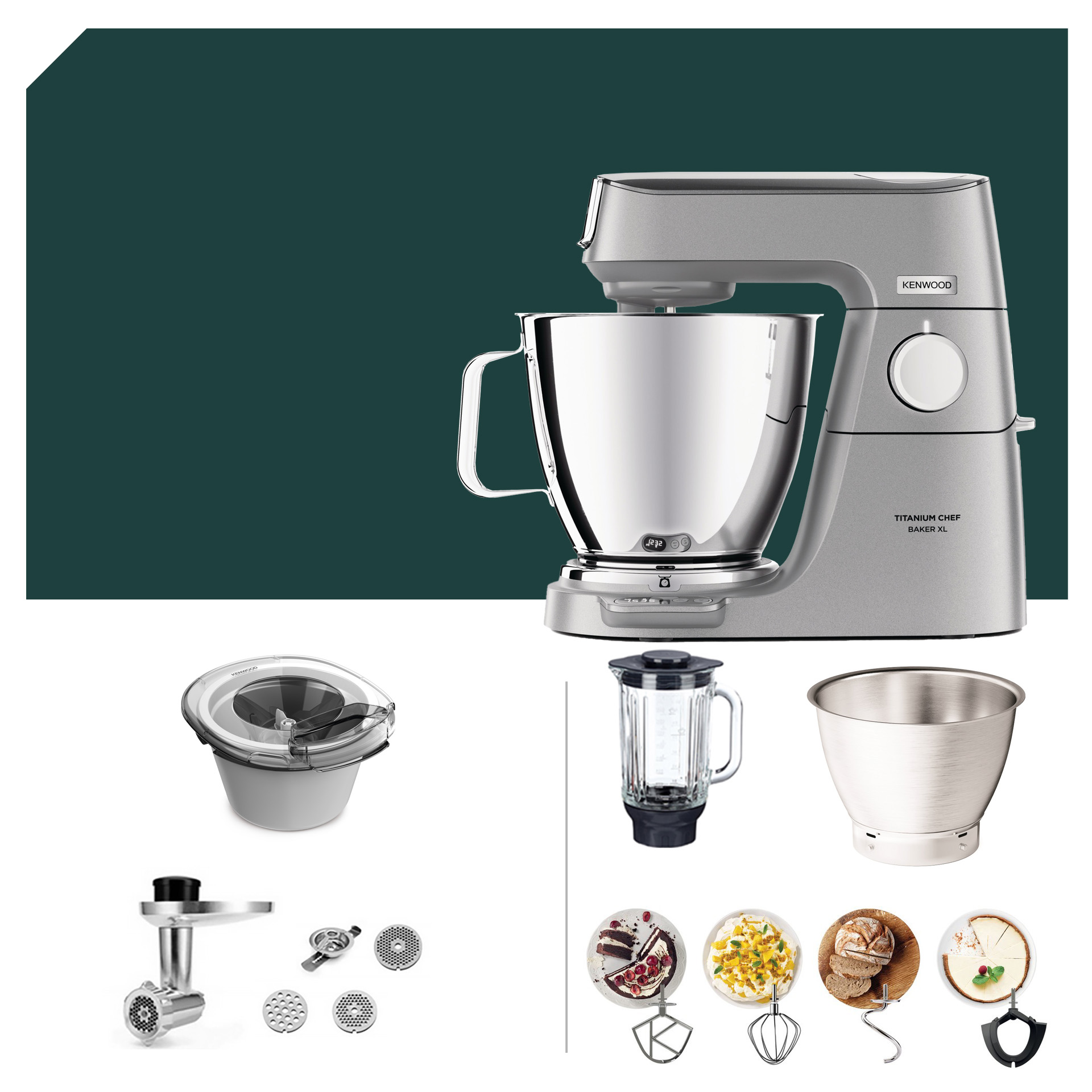 Sommer Paket Kenwood Titanium Chef Baker XL KVL 85