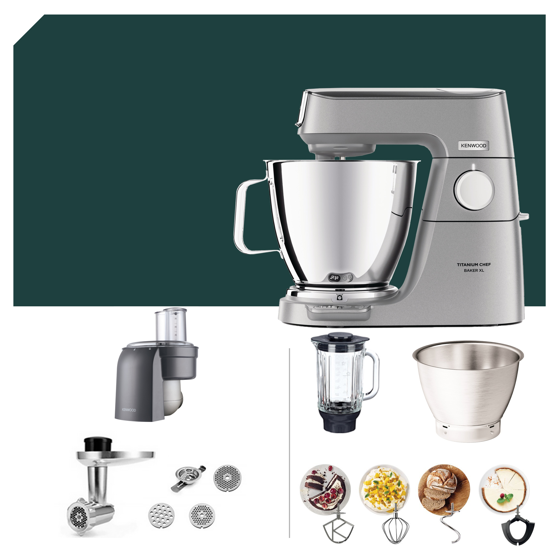 Würfelschneider Paket Kenwood Titanium Chef Baker XL KVL 85