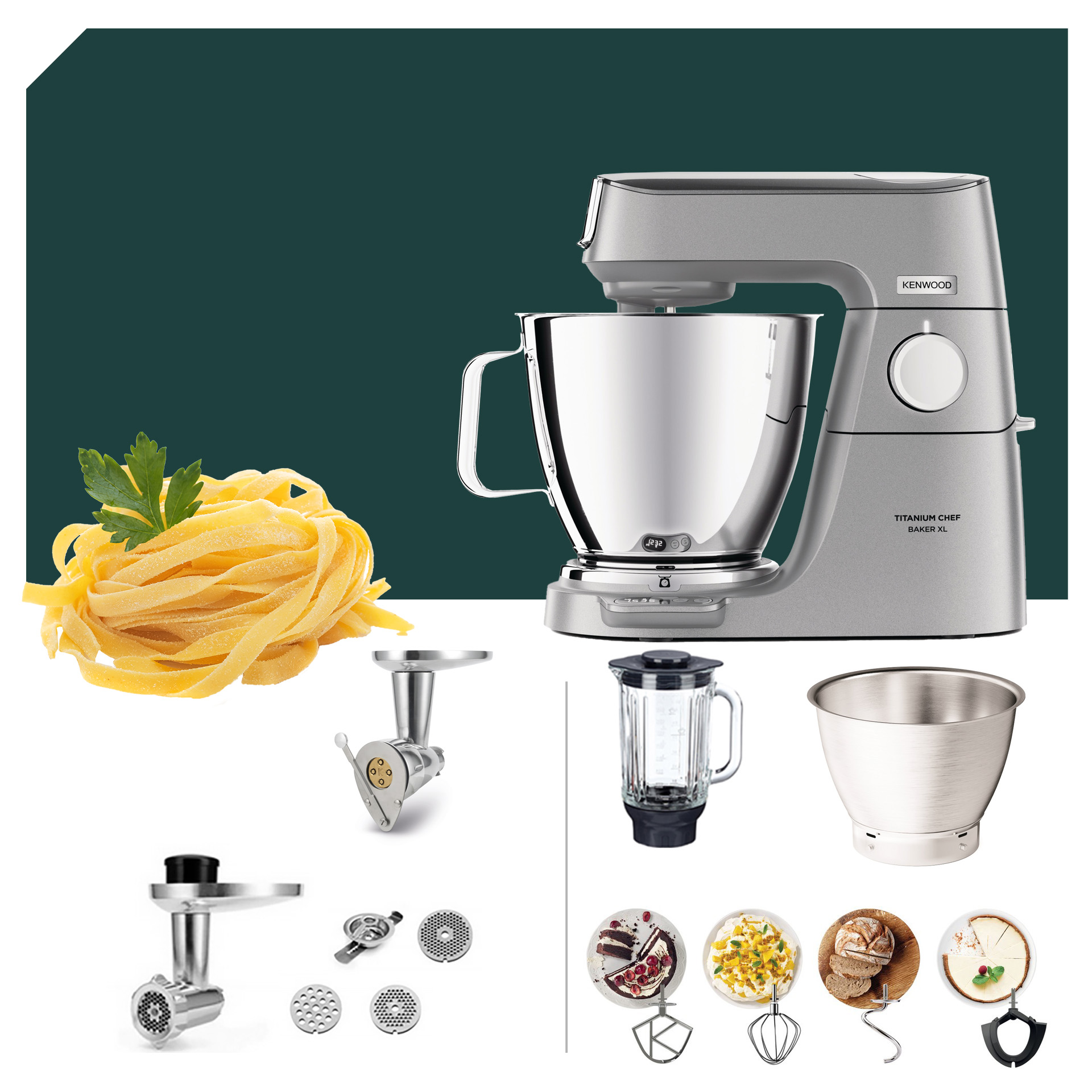 Italia Paket Kenwood Titanium Chef Baker XL KVL 85