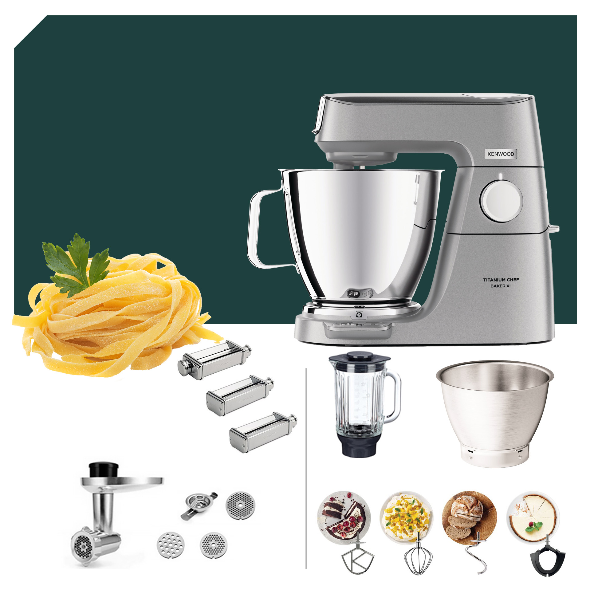 Pasta Deluxe Paket Kenwood Titanium Chef Baker XL KVL 85