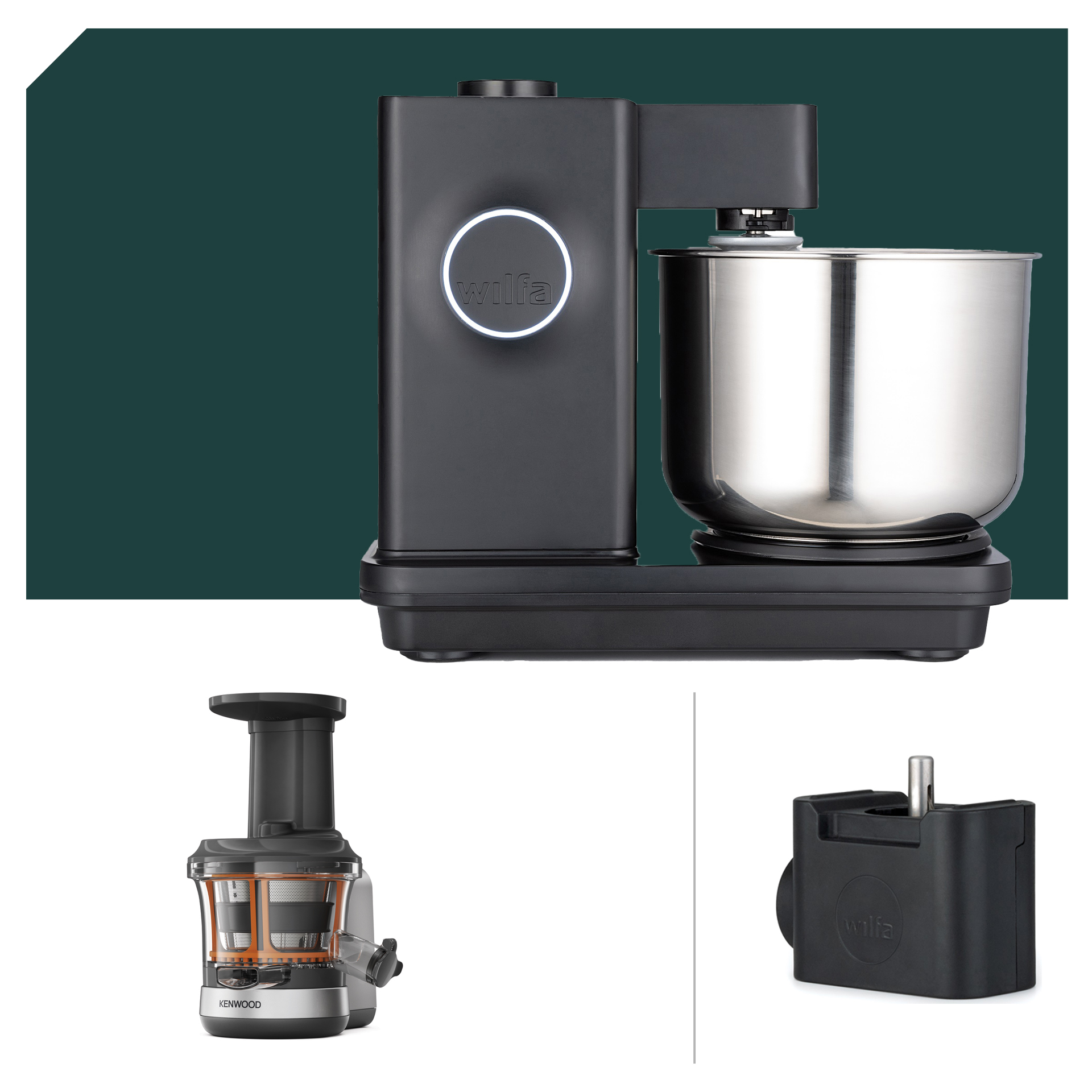 Entsafter Paket Wilfa Probaker Küchenmaschine KM1B-70 Black mit 5 Jahren Garantie
